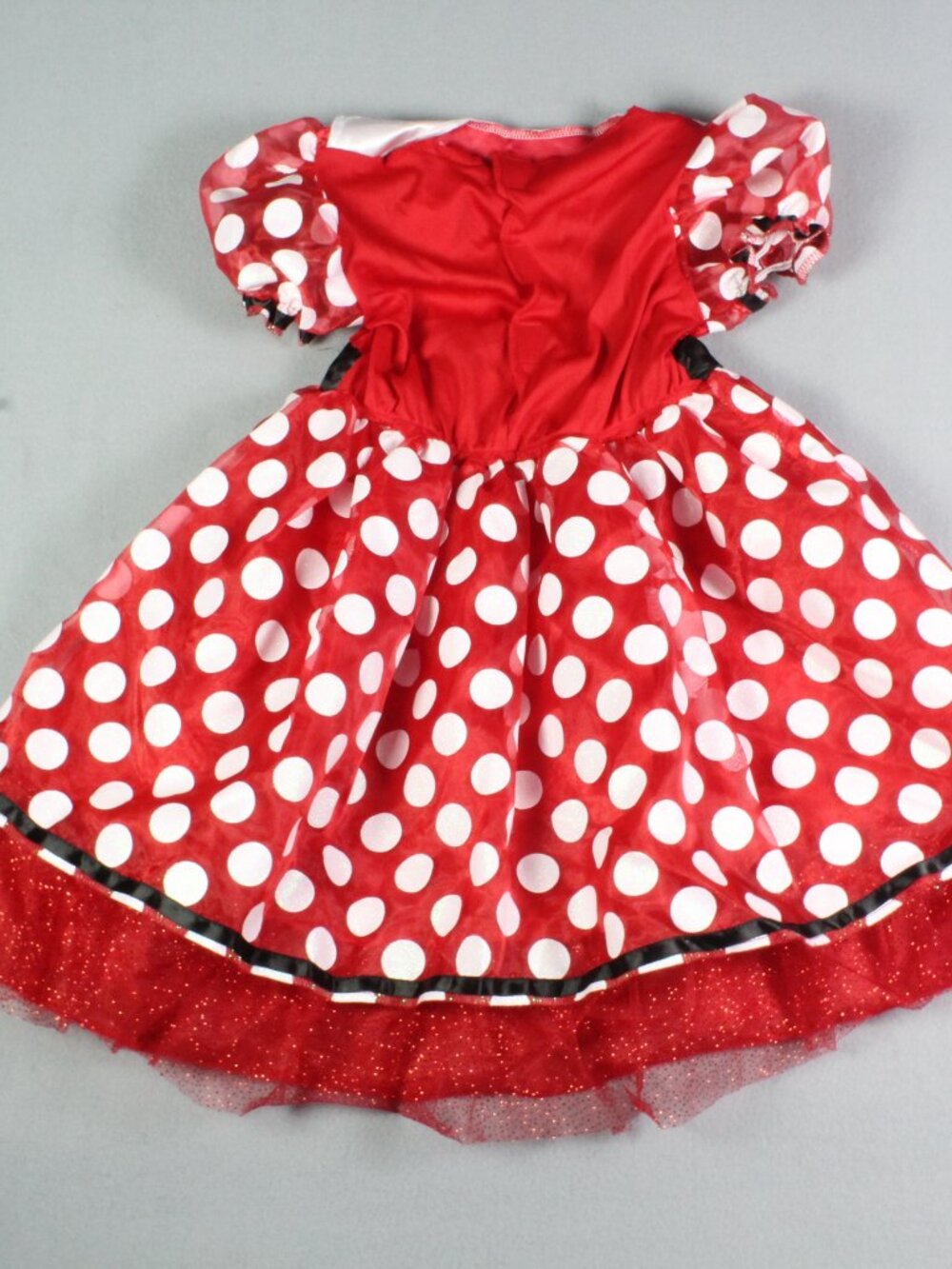 Classic Minnie Mouse Girls Costume Dress Ears Size S 6/6X Disney Used - Picture 2 of 4